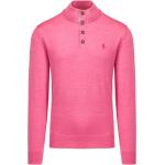 Reduzierte Pinke Ralph Lauren Golf Stehkragen Wollpullover aus Wolle für Herren Größe XXL 
