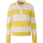 Reduzierte Gelbe Gestreifte Casual Include Kaschmir-Pullover aus Kaschmir maschinenwaschbar für Damen Größe L für den für den Herbst 