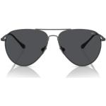 Polo Ralph Lauren 0PH3148 930787 Metall Pilot Grau/Grau Sonnenbrille, Sunglasses Grau/Grau Extra Groß