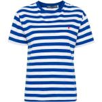 Polo Ralph Lauren, Blaue Crewneck T-Shirts und Polos mit Signature Pony Blue, Damen, Größe: M