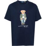 Polo Ralph Lauren, Blaue Polo Bear Crewneck T-Shirts und Polos Blue, Herren, Größe: M