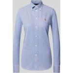 Blaue Langärmelige Ralph Lauren Polo Ralph Lauren Hemdblusen aus Baumwolle für Damen Größe S 