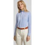 Blaue Langärmelige Ralph Lauren Polo Ralph Lauren Hemdblusen aus Baumwolle für Damen Größe XS 