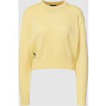 Reduzierte Gelbe Ralph Lauren Polo Ralph Lauren Kaschmir-Pullover Cropped für Damen Größe L für den für den Herbst 