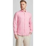 Pinke Unifarbene Ralph Lauren Polo Ralph Lauren Button Down Kragen Leinenhemden aus Leinen für Herren Größe M 