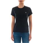 Schwarze Bestickte Ralph Lauren Polo Ralph Lauren T-Shirts für Damen Größe XS 