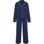 POLO RALPH LAUREN Polo Essentials Schlafanzug, Reverskragen, Knopfleiste, für Damen, blau, S