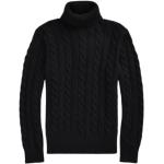 Schwarze Ralph Lauren Polo Ralph Lauren Rollkragen Kaschmir-Pullover aus Wolle für Herren Größe L 