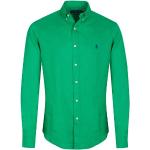 Reduzierte Grüne Ralph Lauren Polo Ralph Lauren Button Down Kragen Leinenhemden aus Leinen für Herren Größe XS für den für den Frühling 