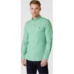 Grüne Gestreifte Ralph Lauren Polo Ralph Lauren Button Down Kragen Regular Fit Hemden aus Baumwolle für Herren Größe L 