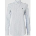 Hellblaue Melierte Ralph Lauren Polo Ralph Lauren Hemdblusen aus Baumwolle für Damen Größe XS 