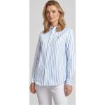 Hellblaue Gestreifte Langärmelige Ralph Lauren Polo Ralph Lauren Hemdblusen aus Baumwolle für Damen Größe L 