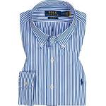 Blaue Gestreifte Ralph Lauren Polo Ralph Lauren Button Down Kragen Streifenhemden aus Baumwolle für Herren Größe L 