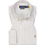 Graue Gestreifte Ralph Lauren Polo Ralph Lauren Button Down Kragen Streifenhemden aus Baumwolle für Herren Größe XL 