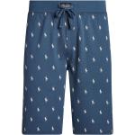 Blaue Ralph Lauren Polo Ralph Lauren Pyjamahosen kurz mit Pferdemotiv für Herren Größe XL 