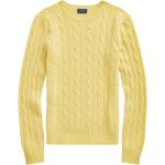 Gelbe Ralph Lauren Polo Ralph Lauren Kaschmir-Pullover aus Wolle enganliegend für Damen Größe L 
