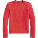 Rote Bestickte Ralph Lauren Polo Ralph Lauren Rundhals-Ausschnitt Kaschmir-Pullover aus Wolle für Damen Größe M für den für den Frühling 