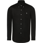 Schwarze Unifarbene Ralph Lauren Polo Ralph Lauren Button Down Kragen Leinenhemden aus Leinen für Herren Größe XXL 