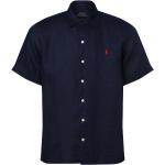Reduzierte Marineblaue Unifarbene Ralph Lauren Polo Ralph Lauren Kentkragen Hemden mit Kent-Kragen aus Leinen für Herren Größe S 