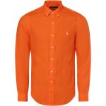 Orange Unifarbene Ralph Lauren Polo Ralph Lauren Leinenhemden aus Leinen für Herren Größe XL 