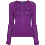 Reduzierte Lila Elegante Langärmelige Ralph Lauren Polo Ralph Lauren Damensweatshirts mit Pferdemotiv aus Baumwolle Größe XS 