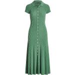 Grüne Kurzärmelige Ralph Lauren Polo Ralph Lauren Maxi Sommerkleider aus Wolle für Damen Größe M für den für den Sommer 