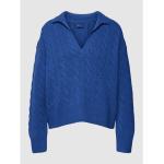 Blaue Oversize Ralph Lauren Polo Ralph Lauren V-Ausschnitt Kaschmir-Pullover aus Wolle für Damen Größe XS 