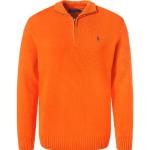 Orange Unifarbene Ralph Lauren Polo Ralph Lauren Stehkragen Herrentroyer mit Reißverschluss aus Baumwolle Größe XXL für den für den Herbst 