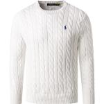 Weiße Unifarbene Casual Ralph Lauren Polo Ralph Lauren Zopfpullover aus Baumwolle für Herren Größe XXL für den für den Herbst 