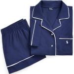 Reduzierte Marineblaue Ralph Lauren Polo Ralph Lauren Damenschlafanzüge & Damenpyjamas mit Knopf aus Jersey Größe XS 