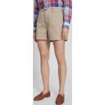 Khakifarbene Unifarbene Ralph Lauren Polo Ralph Lauren Chino-Shorts mit Reißverschluss aus Baumwolle für Damen Größe M 