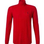 Rote Unifarbene Ralph Lauren Polo Ralph Lauren Rollkragen Kaschmir-Pullover für Herren Größe XXL 