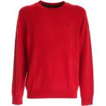 Rote Unifarbene Sportliche Langärmelige Ralph Lauren Polo Ralph Lauren Herrenpullover Cropped Größe M 