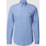 Hellblaue Ralph Lauren Polo Ralph Lauren Button Down Kragen Slim Fit Hemden aus Baumwolle für Herren Größe S für den für den Frühling 