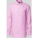Reduzierte Pinke Ralph Lauren Polo Ralph Lauren Kentkragen Hemden mit Kent-Kragen aus Leinen für Herren 