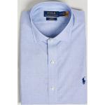 Hellblaue Ralph Lauren Polo Ralph Lauren Polo Blue Slim Fit Hemden mit Knopf aus Popeline für Herren Größe XL 