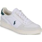 Weiße Ralph Lauren Polo Ralph Lauren Low Sneaker aus Leder für Herren Größe 42 