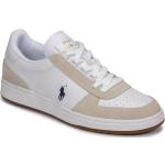 Weiße Ralph Lauren Polo Ralph Lauren Low Sneaker aus Leder für Herren Größe 44 