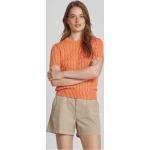 Orange Unifarbene Halblangärmelige Ralph Lauren Polo Ralph Lauren Zopfpullover aus Baumwolle für Damen Größe M 