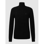 Schwarze Unifarbene Ralph Lauren Polo Ralph Lauren Rollkragen Kaschmir-Pullover aus Wolle für Herren Größe XXL 