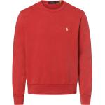 Rote Unifarbene Ralph Lauren Polo Ralph Lauren Rundhals-Ausschnitt Herrensweatshirts aus Baumwolle Größe XL 