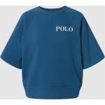 Reduzierte Blaue Melierte Ralph Lauren Polo Ralph Lauren Strickpullover mit Meer-Motiv aus Baumwollmischung für Damen Größe L für den für den Herbst 
