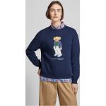 Marineblaue Ralph Lauren Polo Ralph Lauren Damensweatshirts aus Baumwollmischung Größe S 