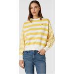 Gelbe Gestreifte Ralph Lauren Polo Ralph Lauren Damensweatshirts aus Baumwolle Größe M 
