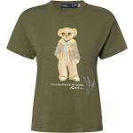 Khakifarbene Ralph Lauren Polo Ralph Lauren Rundhals-Ausschnitt T-Shirts für Damen Übergrößen 