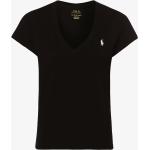 Schwarze Ralph Lauren Polo Ralph Lauren V-Ausschnitt T-Shirts für Damen Größe L 