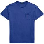 Reduzierte Royalblaue Ralph Lauren Polo Ralph Lauren Polo Blue Shirts mit Tasche mit Pferdemotiv für Herren Größe S 