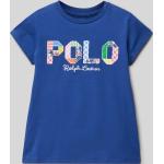 Blaue Ralph Lauren Polo Ralph Lauren Kinder T-Shirts aus Baumwolle für Mädchen Größe 152 