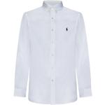 Reduzierte Weiße Langärmelige Ralph Lauren Polo Ralph Lauren Button Down Kragen Herrenlangarmhemden aus Baumwolle Größe M 