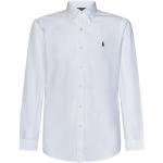 Reduzierte Weiße Casual Langärmelige Ralph Lauren Polo Ralph Lauren Button Down Kragen Herrenlangarmhemden aus Baumwolle Größe M 